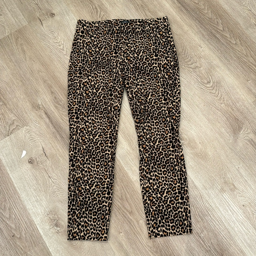J Crew Factory Leopard Print Winnie Pants